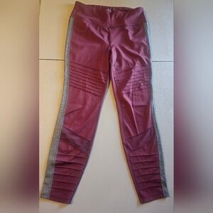Gametime Womens Burgundy and Gray Athletic Pants Size Large